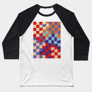 Groovy Waves and Squares - Colorful IV Baseball T-Shirt